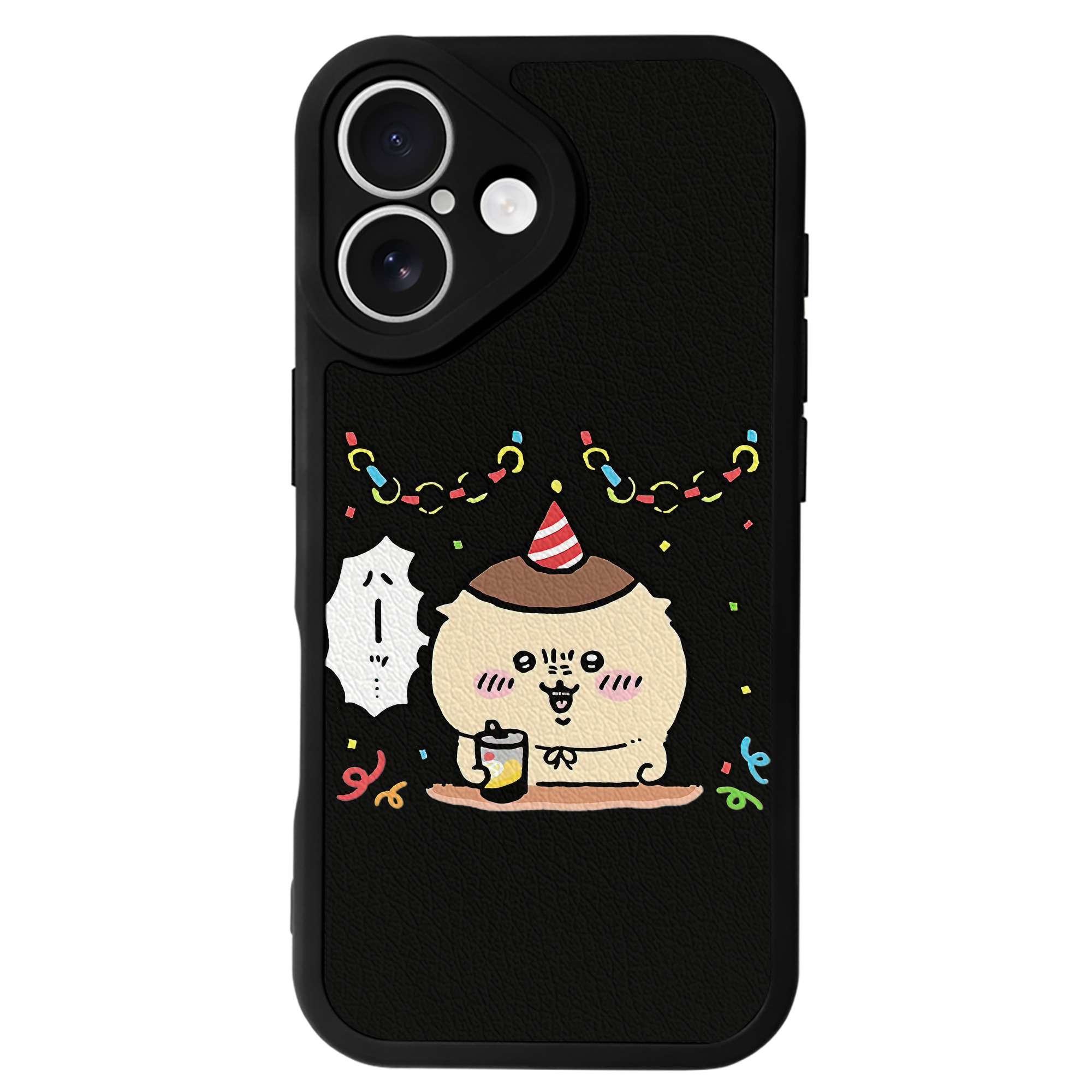（画像用） ちいかわ くりまんじゅう Chii-kawa kuri manjū 【iPhone 16シリーズ対応】シリコンスマホケース（レザー調） 材質：シリコン